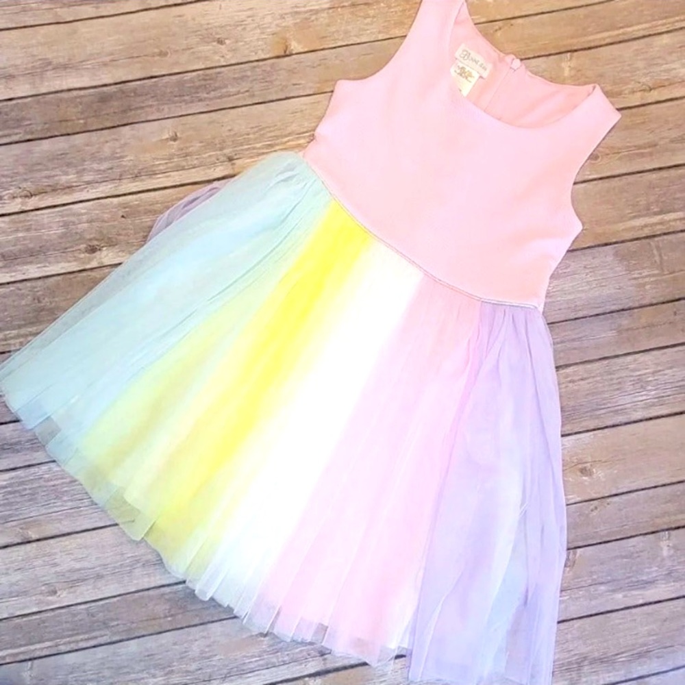 Bonnie Jean Girls Rainbow Dress size 8